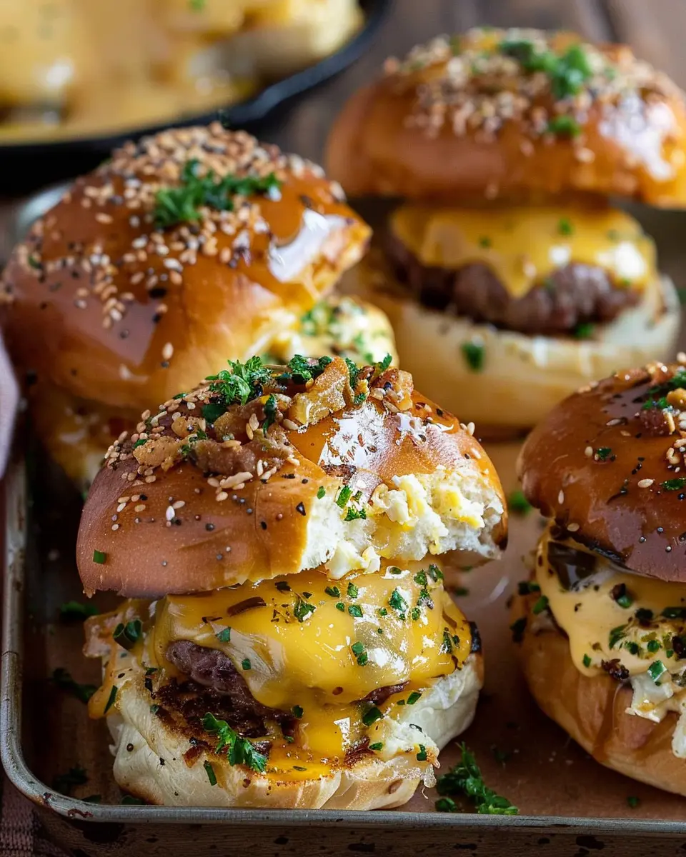 Cowboy Breakfast Sliders: Easy Turkey Bacon and Chicken Ham Delight