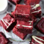fudgy EASY Red Velvet Brownies