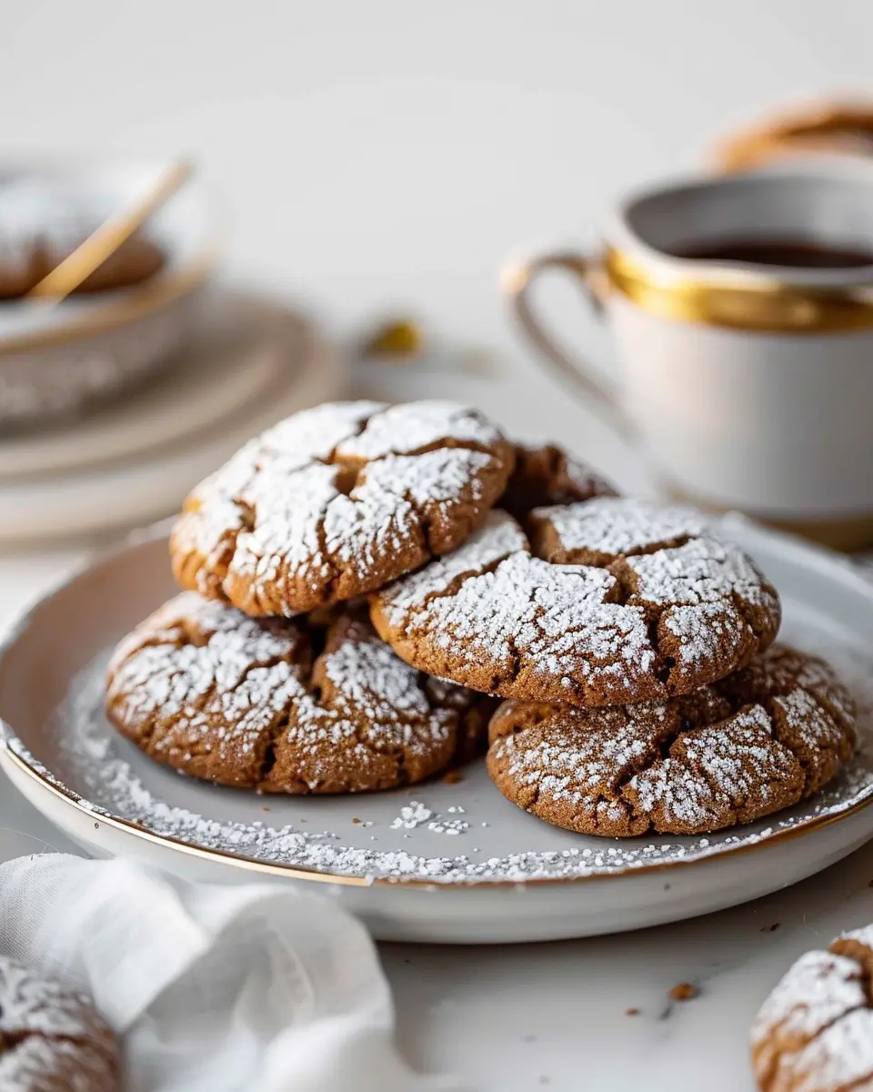 Soft and Spiced Gingerbread Crinkle Cookies: A Cozy Holiday Treat