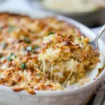 French Onion Orzo Bake