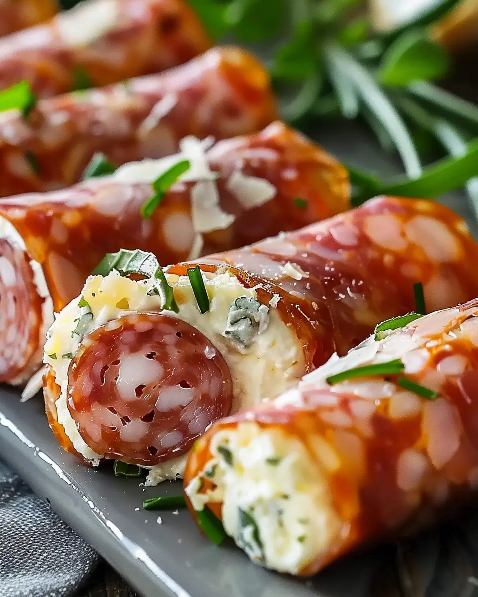 Cream Cheese Salami Roll Ups: Easy Appetizer for Parties