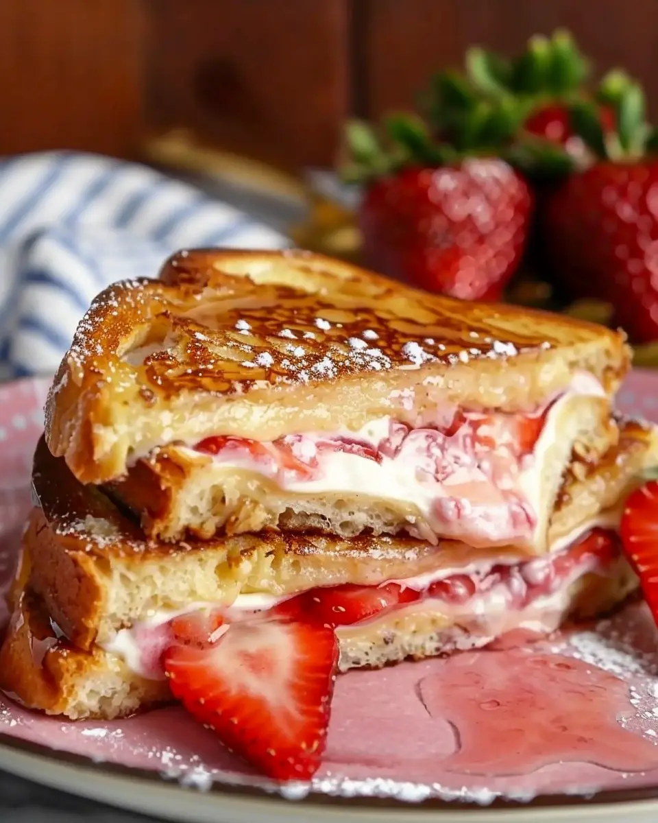 Strawberry Stuffed French Toast: An Easy Indulgence with Turkey Bacon