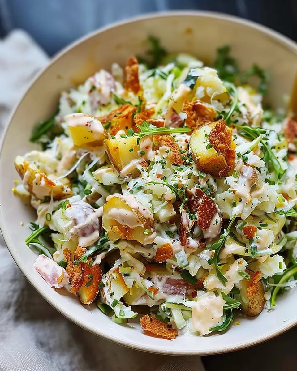 Crispy Smashed Potato Salad with Turkey Bacon: A Flavorful Twist