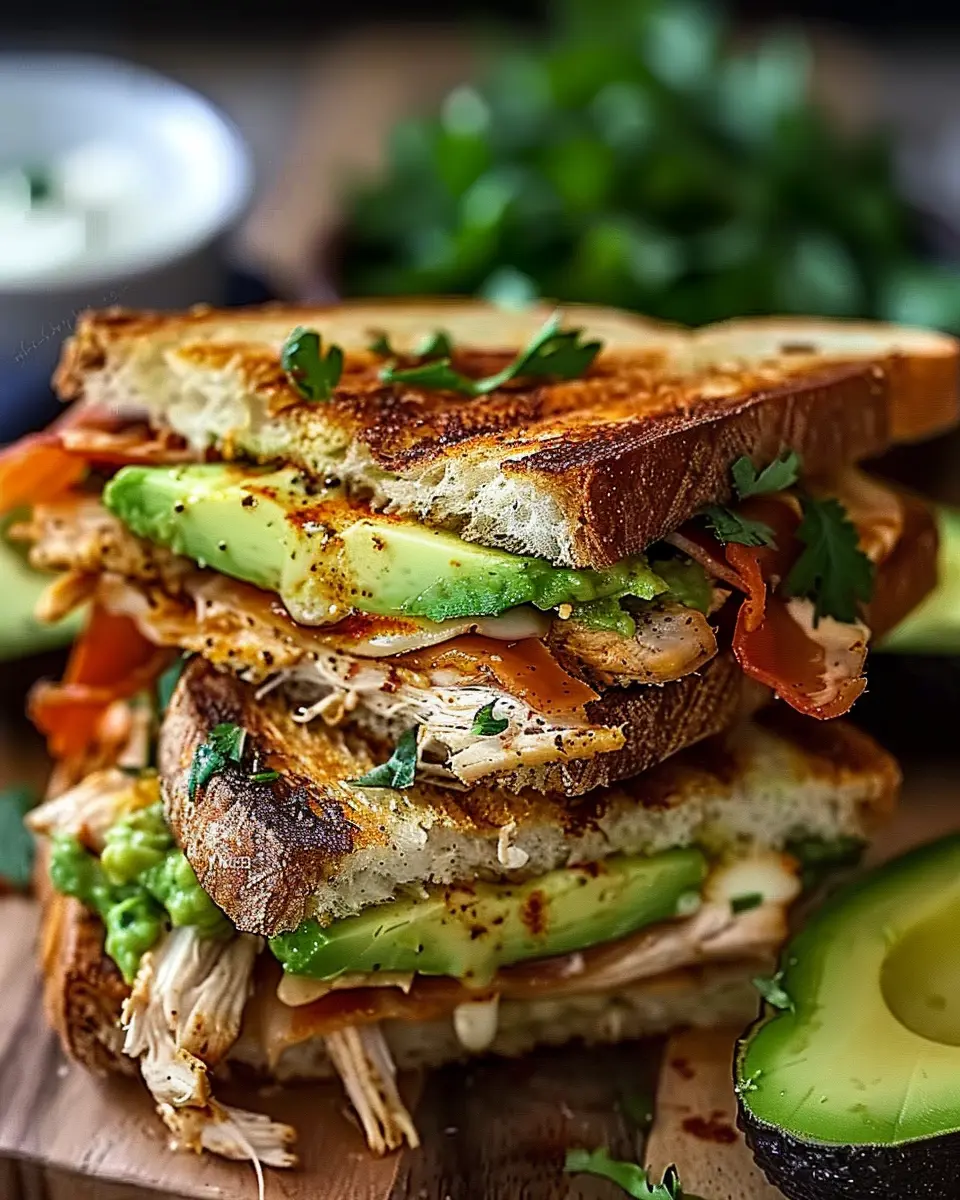 Chicken Avocado Melt Sandwich: Easy Recipe with Turkey Bacon Delight