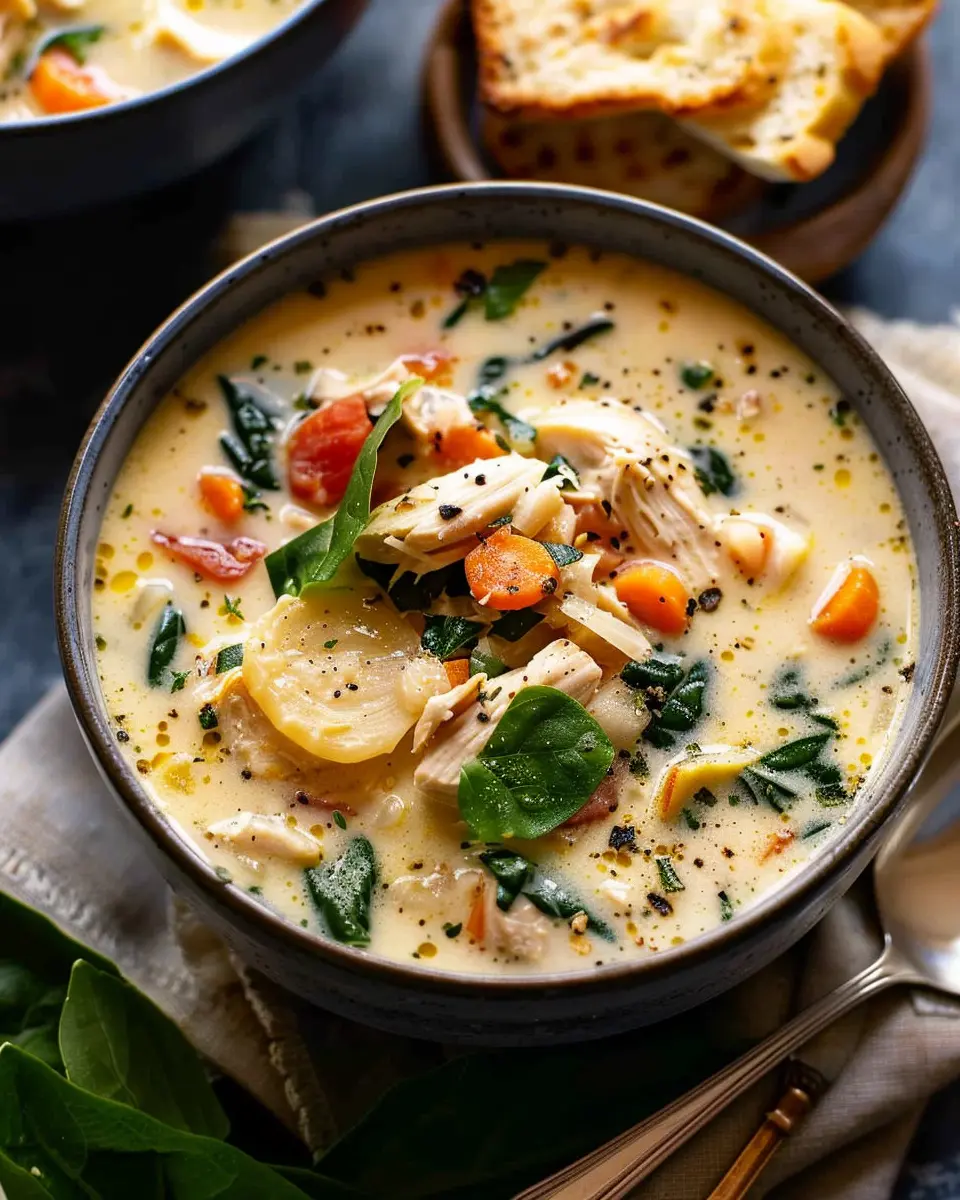 Creamy Tuscan Chicken Soup: A Cozy Recipe with Turkey Bacon