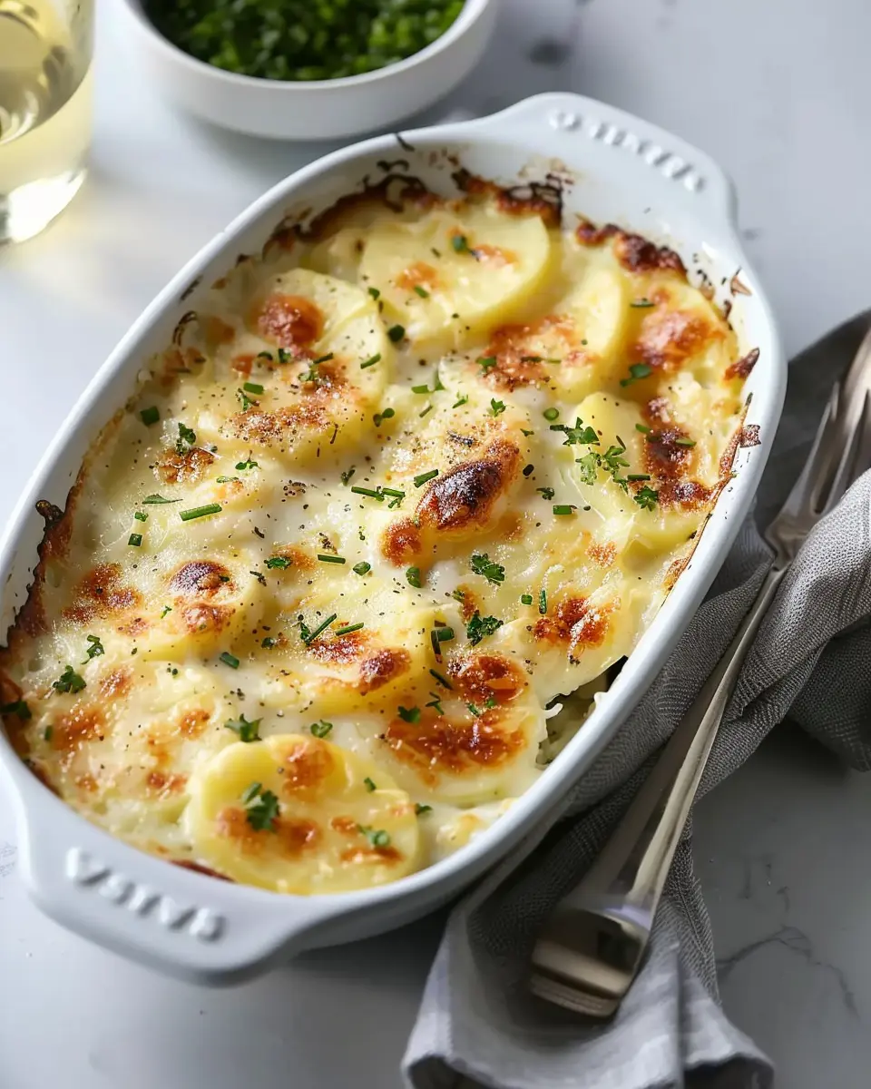 Creamy Scalloped Potatoes with Turkey Bacon and Chicken Ham Delight