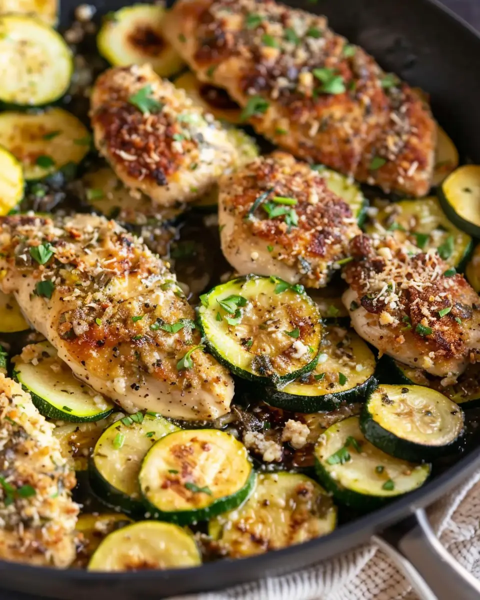 Skillet Parmesan Chicken and Zucchini: Easy One-Pan Delight