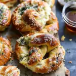 Spinach and Artichoke Stuffed Soft Pretzels
