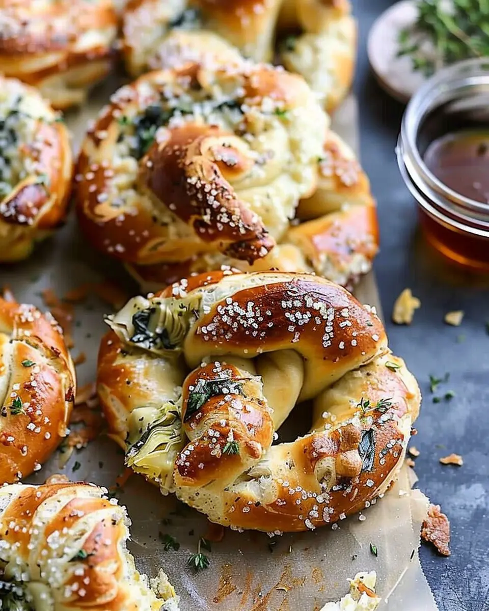 Spinach and Artichoke Stuffed Soft Pretzels: Easy and Irresistible Delights