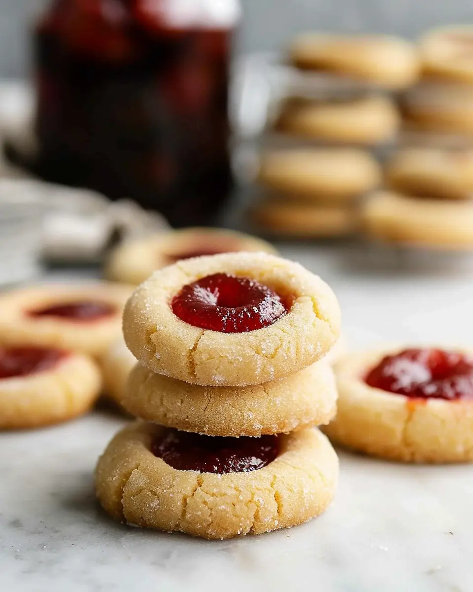 Strawberry Thumbprint Cookies