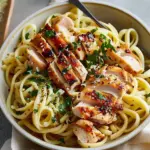 Lazy garlic chicken with butter noodles