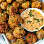 Creole Sausage Balls with Remoulade Sauce