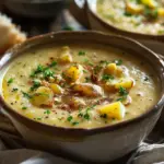 Hearty Cheddar Garlic Herb Potato Soup