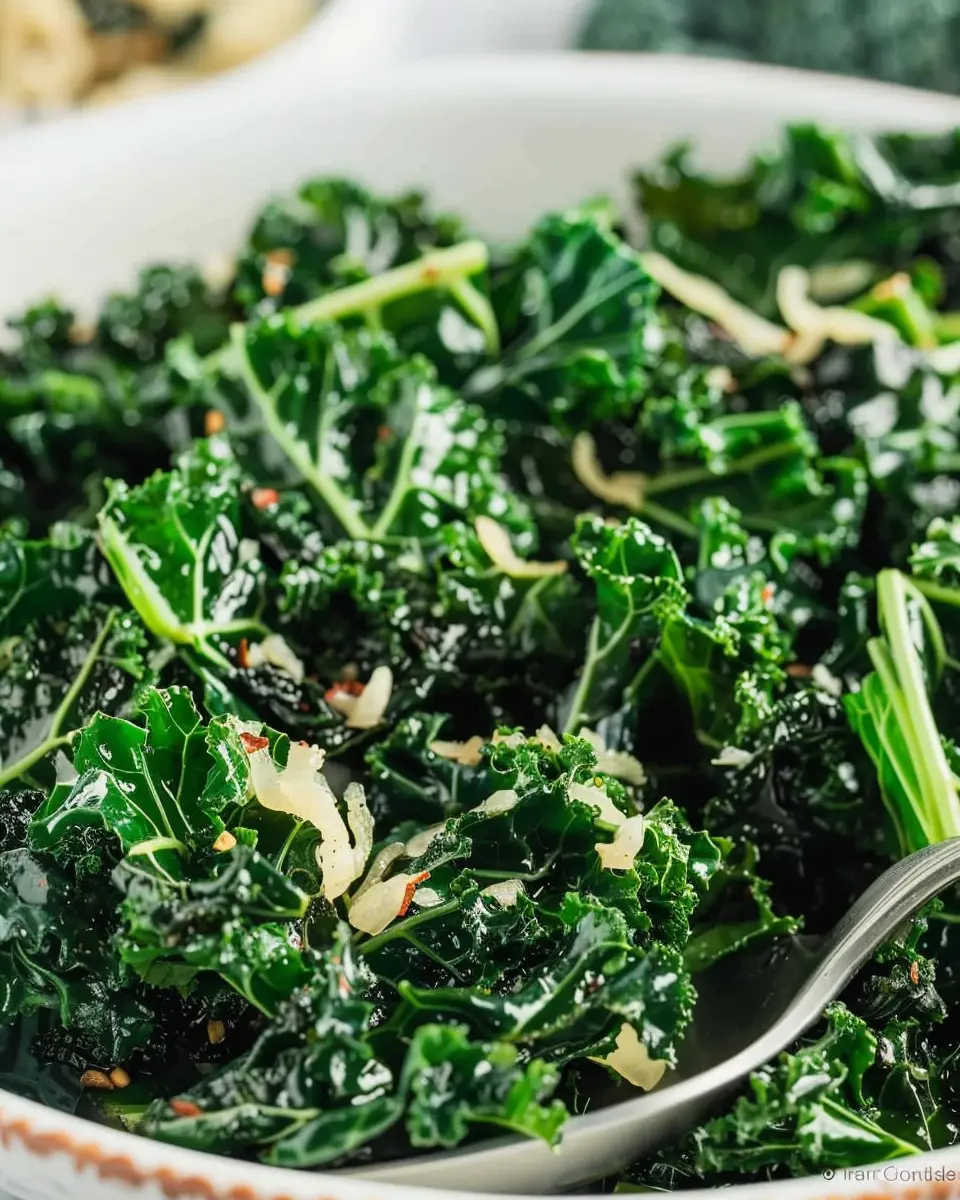 The Most Awesome Sautéed Kale with Turkey Bacon and Spices