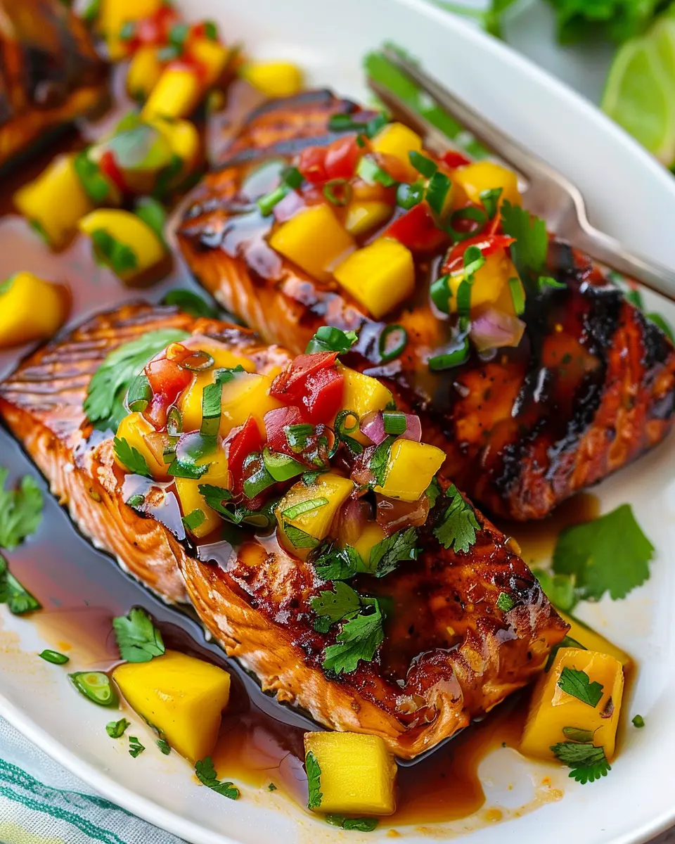 Easy Teriyaki Salmon with Juicy Mango Salsa for a Tropical Twist