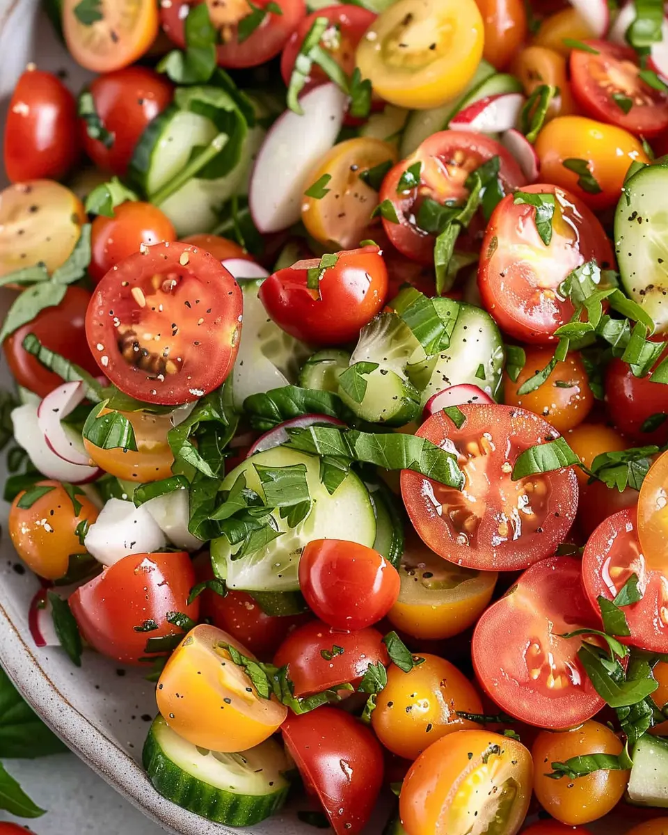 Cherry Tomato Salad: Easy &amp; Fresh with Turkey Bacon Delight