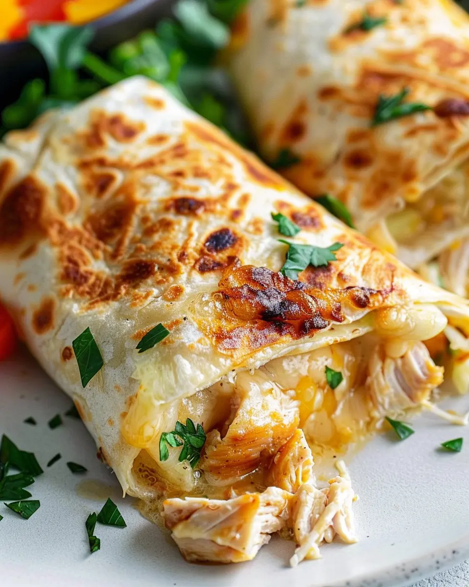 Cheesy Garlic Chicken Wraps: Easy Comfort Food Delight