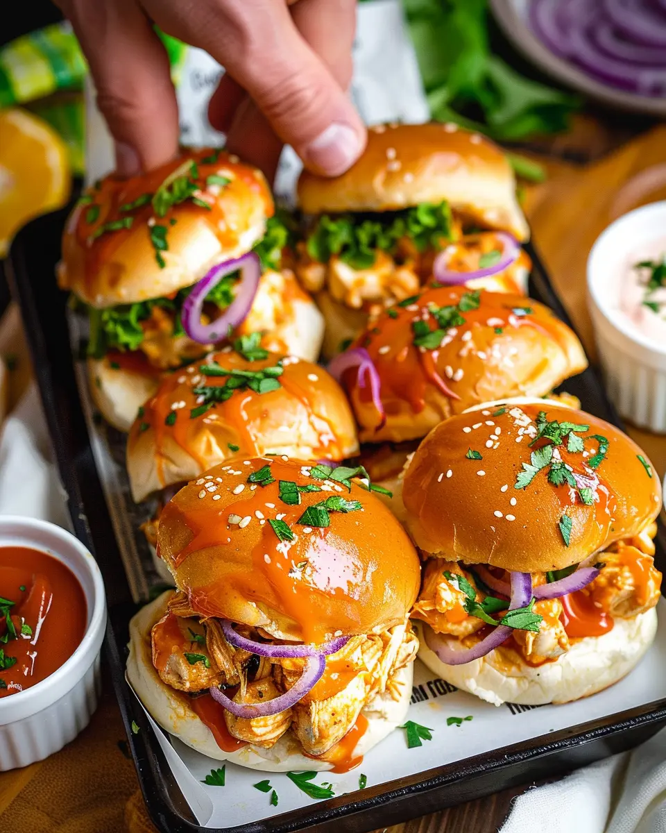 Easy Buffalo Chicken Sliders: Juicy Flavor in Every Bite
