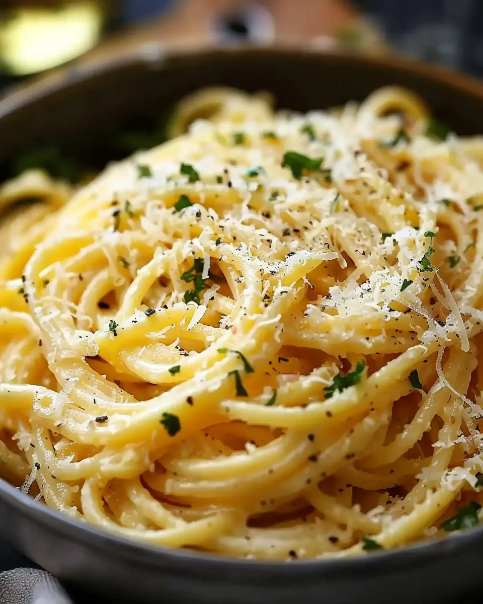 Easy One Pot Lemon Garlic Parmesan Pasta with Turkey Bacon Delight