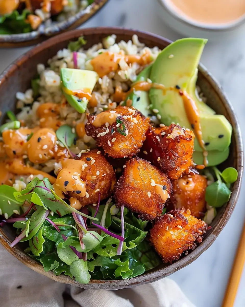 Crispy Bang Bang Salmon Bites Bowls: Easy, Flavor-Packed Delight