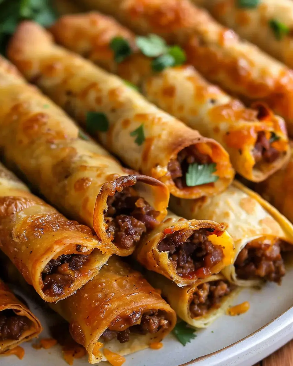 Cheesy Beef Baked Taquitos: A Quick and Indulgent Delight