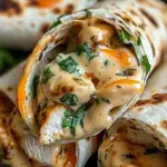 Cheesy Garlic Chicken Wraps