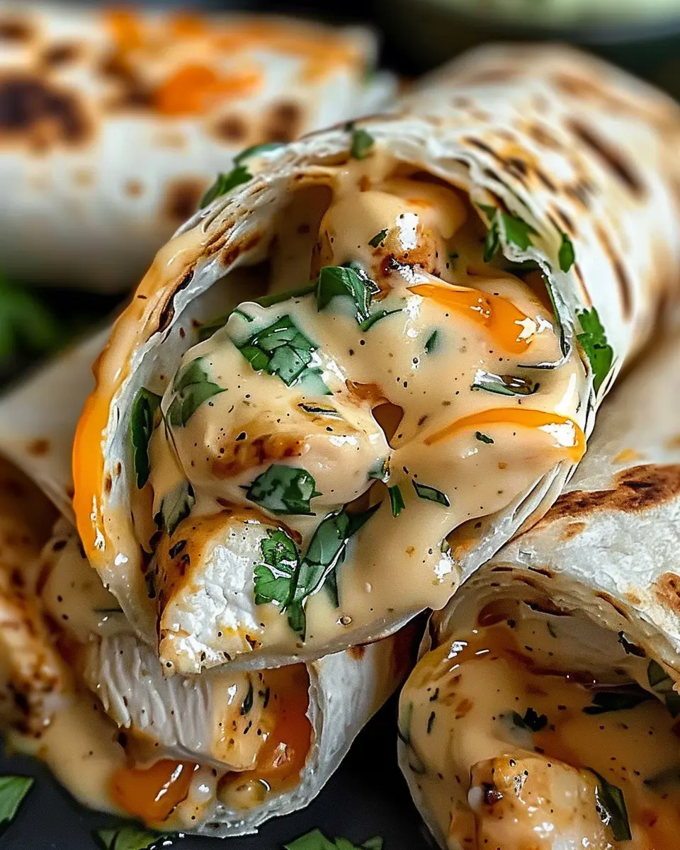 Cheesy Garlic Chicken Wraps: Easy and Irresistibly Delicious