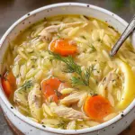 Greek Lemon Chicken Soup with Orzo
