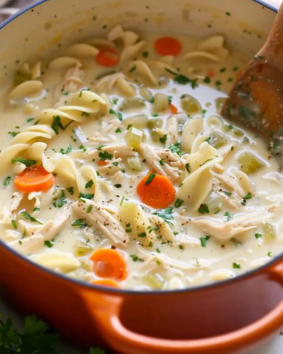 Creamy Chicken Noodle Soup with Turkey Bacon: A Cozy Comfort Dish