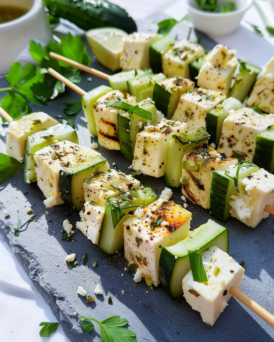 Cucumber and feta skewers: Easy, fresh bites for summer delight