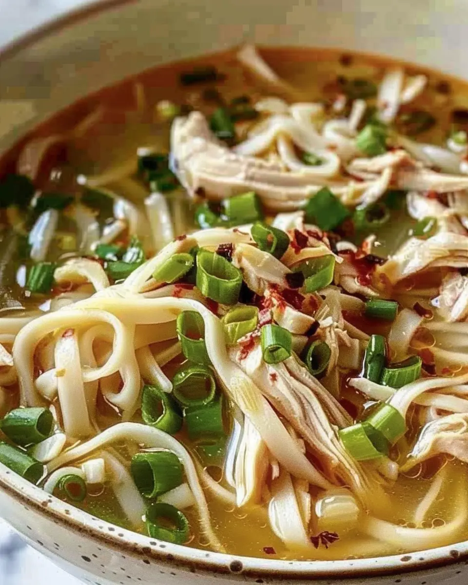 Aromatic Ginger Scallion Chicken Noodle Soup: Comfort in a Bowl