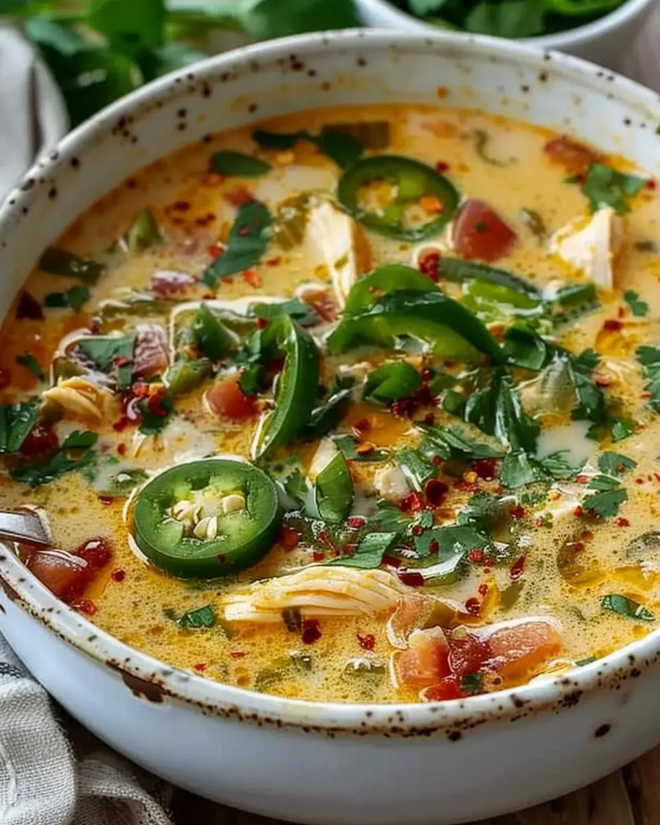 Spicy Jalapeño Popper Chicken Soup Recipe: A Comforting Delight