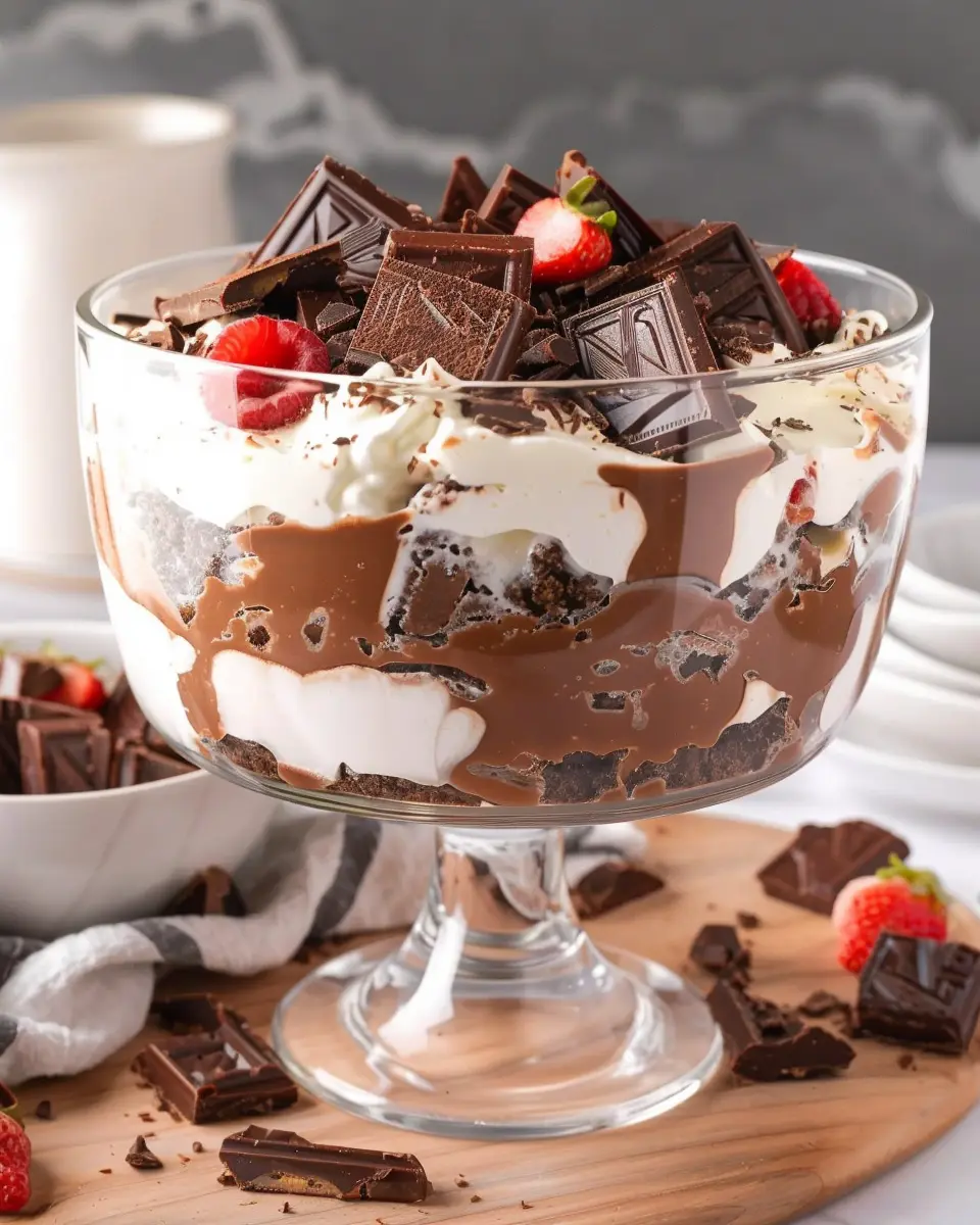 Brownie Trifle Delight: Indulgent Layers of Chocolate Bliss