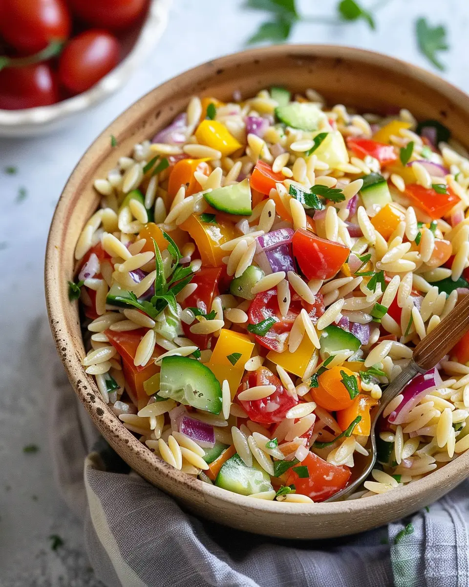 Rainbow Orzo Salad: A Colorful and Easy Dish for Every Occasion