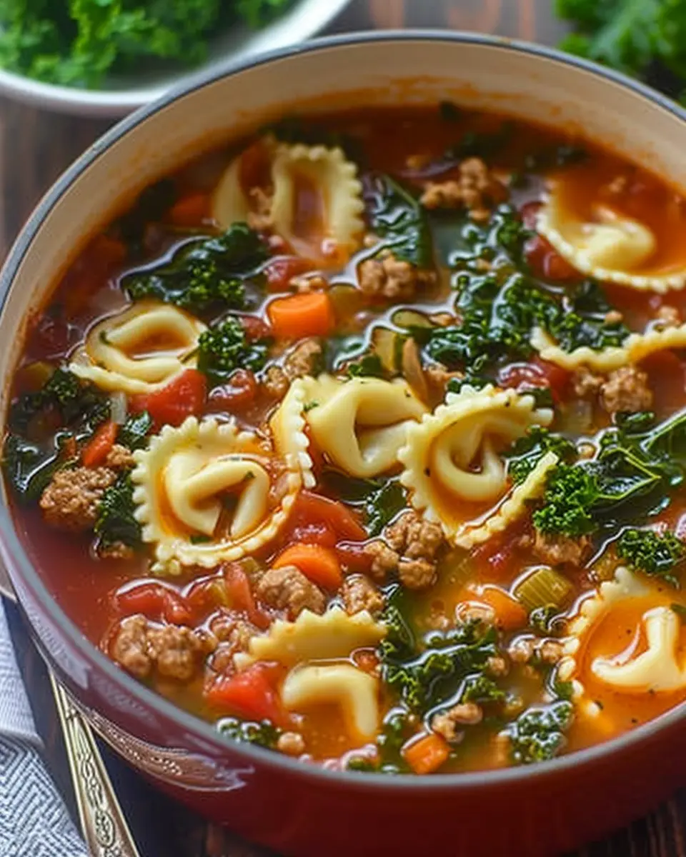 Italian Sausage, Kale and Tortellini Soup: A Cozy Comfort Bowl
