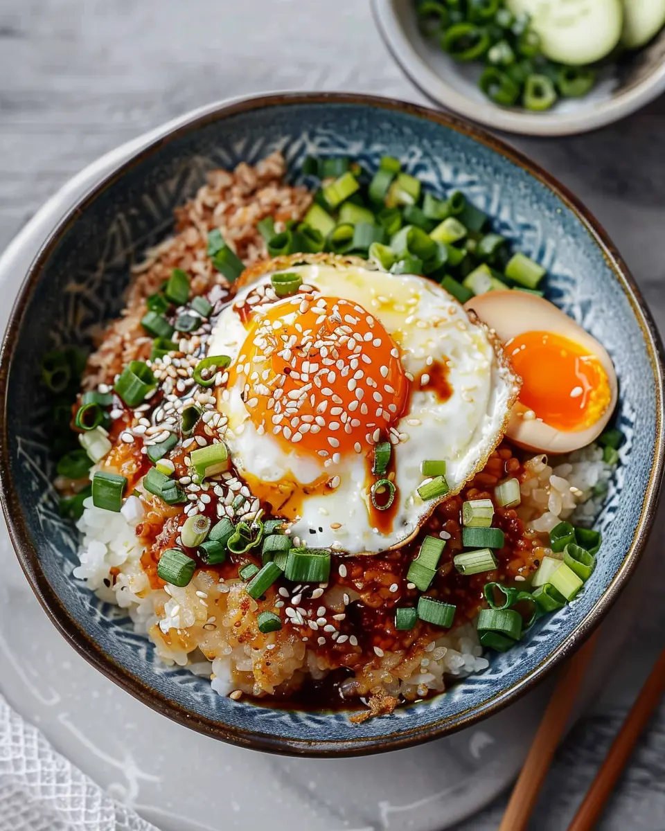 Gyeran Bap: Easy Korean Egg Rice Bowl with Turkey Bacon Delight