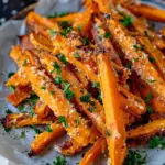 Garlic Parmesan Baked Carrot Fries