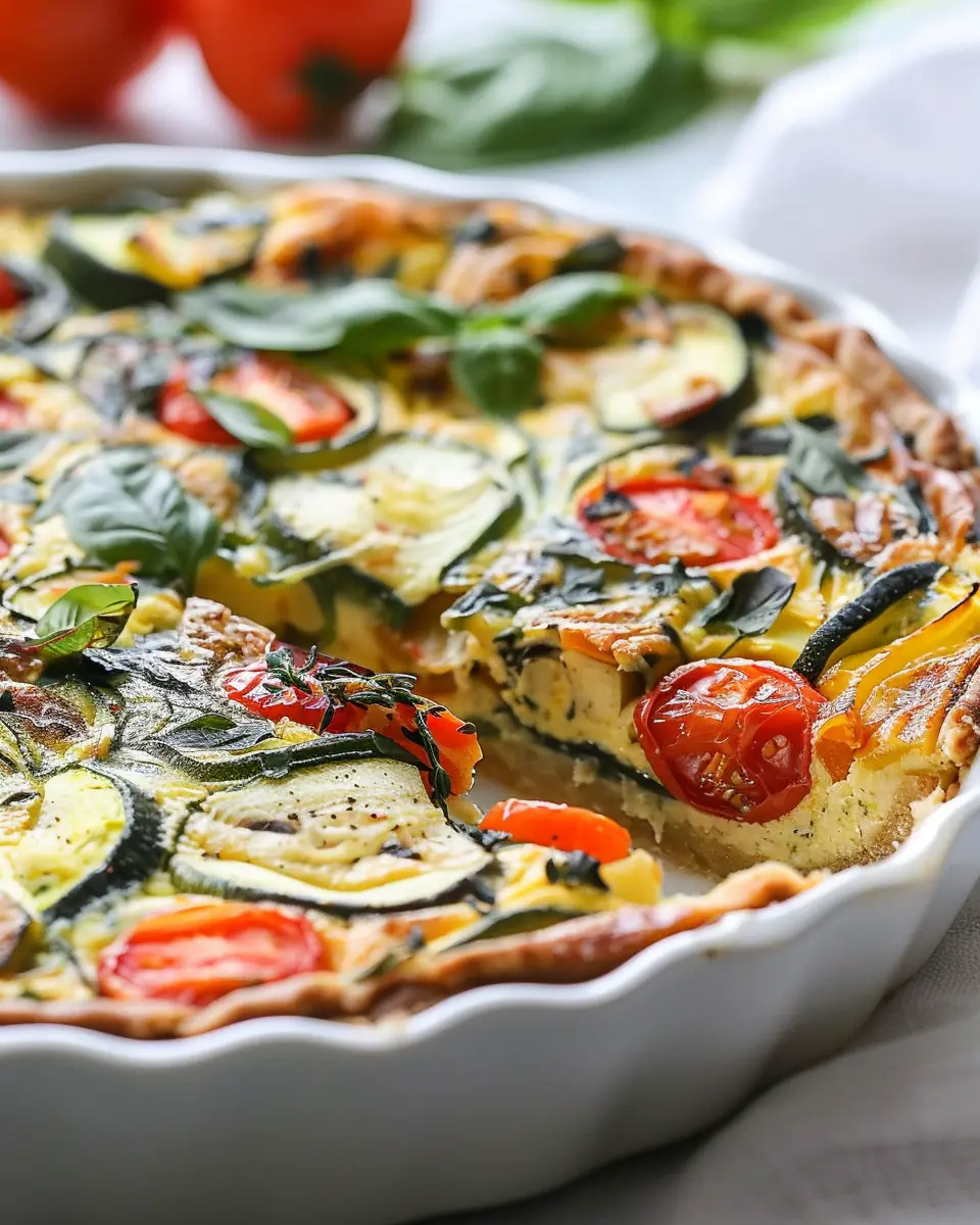 Crustless Garden Vegetable Quiche: Easy &amp; Flavorful Delight