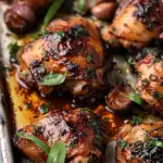 Oven Roasted Balsamic Chicken Thighs
