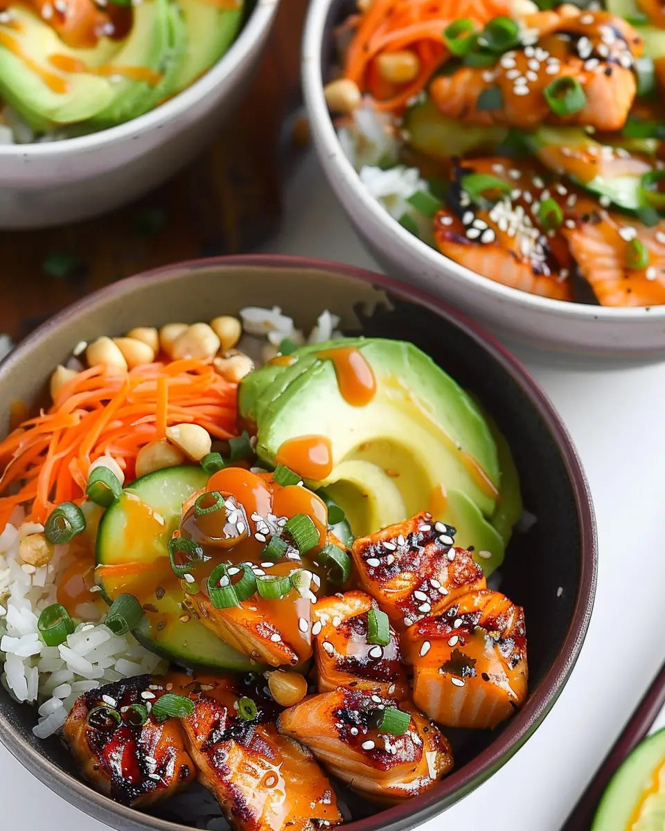 Sweet &amp; Spicy Salmon Rice Bowls: Easy Homemade Comfort Food
