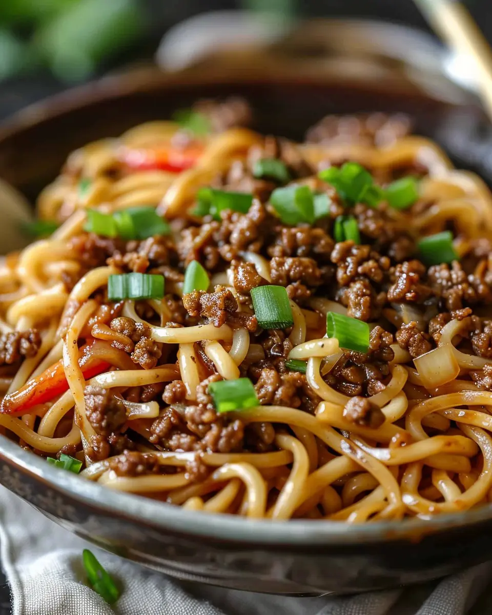 Mongolian Ground Beef Noodles Recipe: A Quick and Flavorful Delight