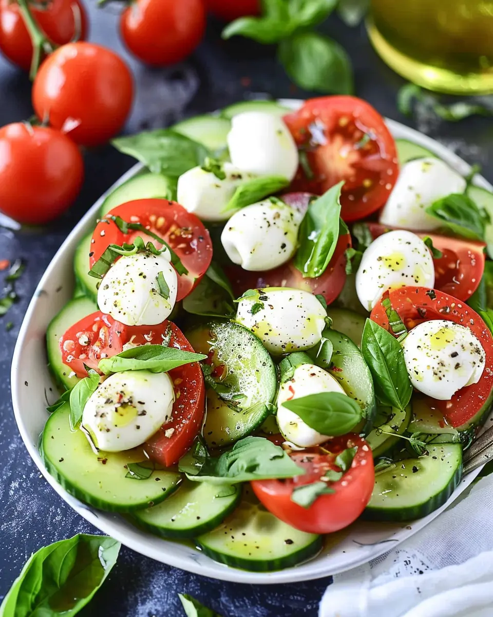 Cucumber Caprese Salad: A Refreshing Twist on a Classic Delight