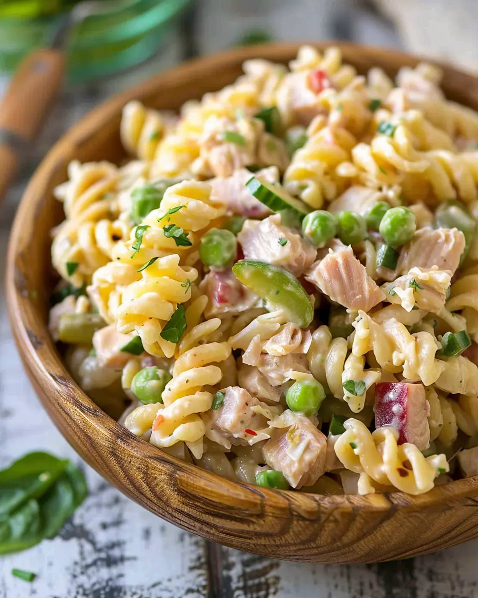 Tuna Pasta Salad: Easy Recipe with Turkey Bacon and Fresh Veggies