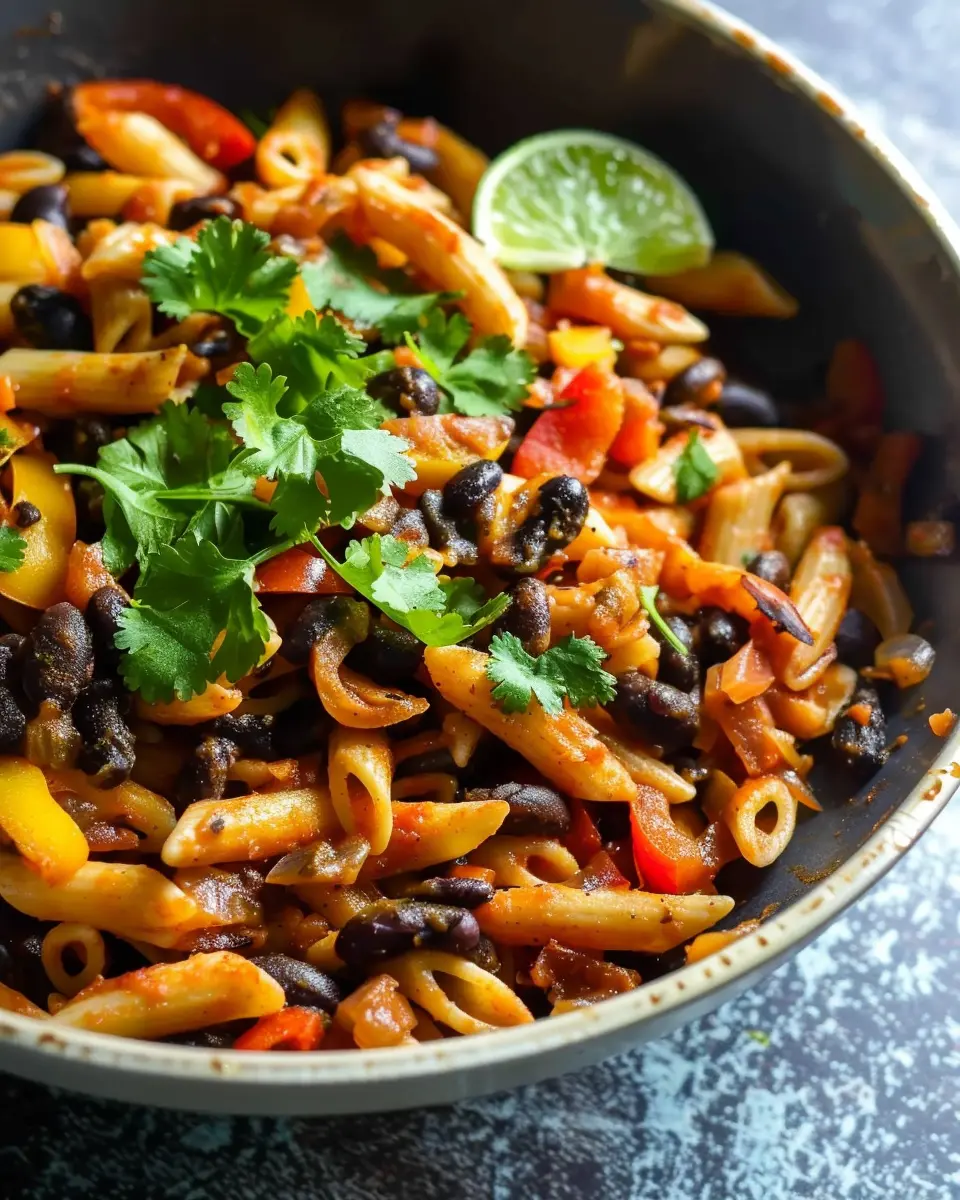 One Pot Black Bean Fajita Pasta: Easy and Flavorful Weeknight Delight
