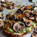 Garlicky Avocado Mushroom Toast