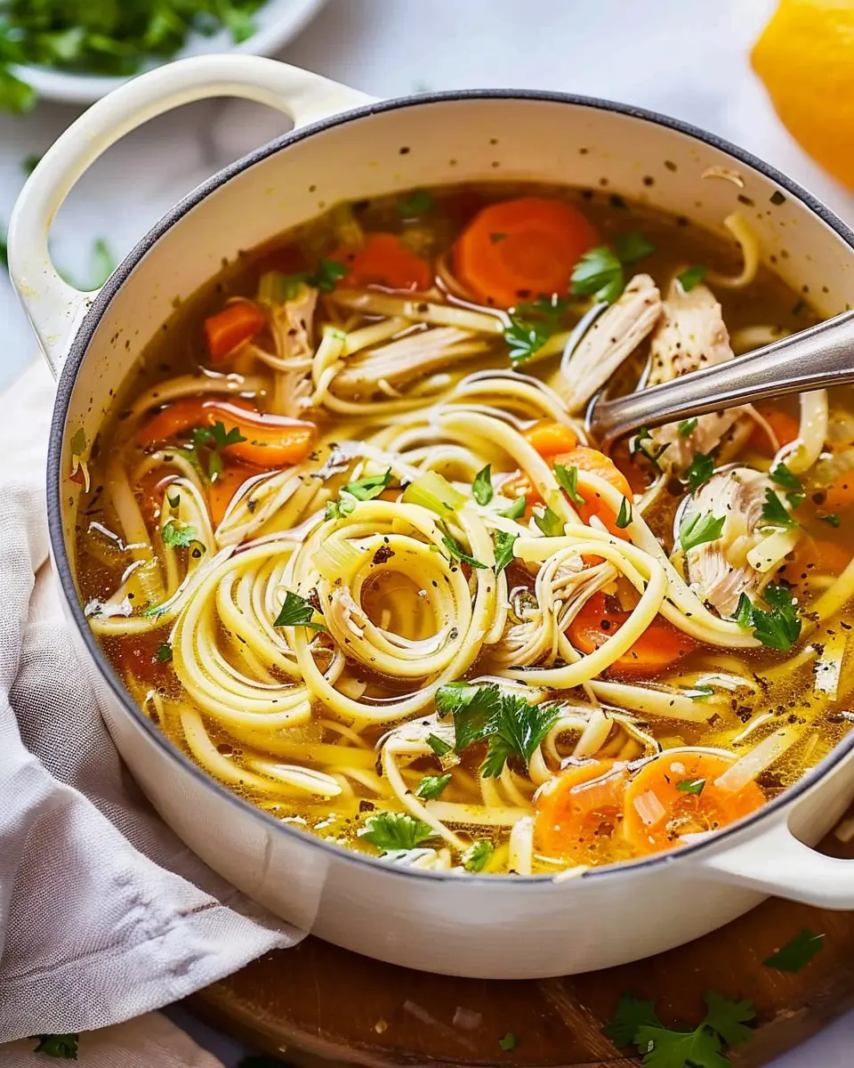 Healthy Chicken Noodle Soup: Easy Comfort Food with Turkey Bacon
