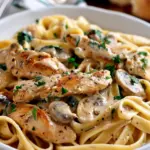 Olive Garden Copycat Chicken Marsala Fettuccine