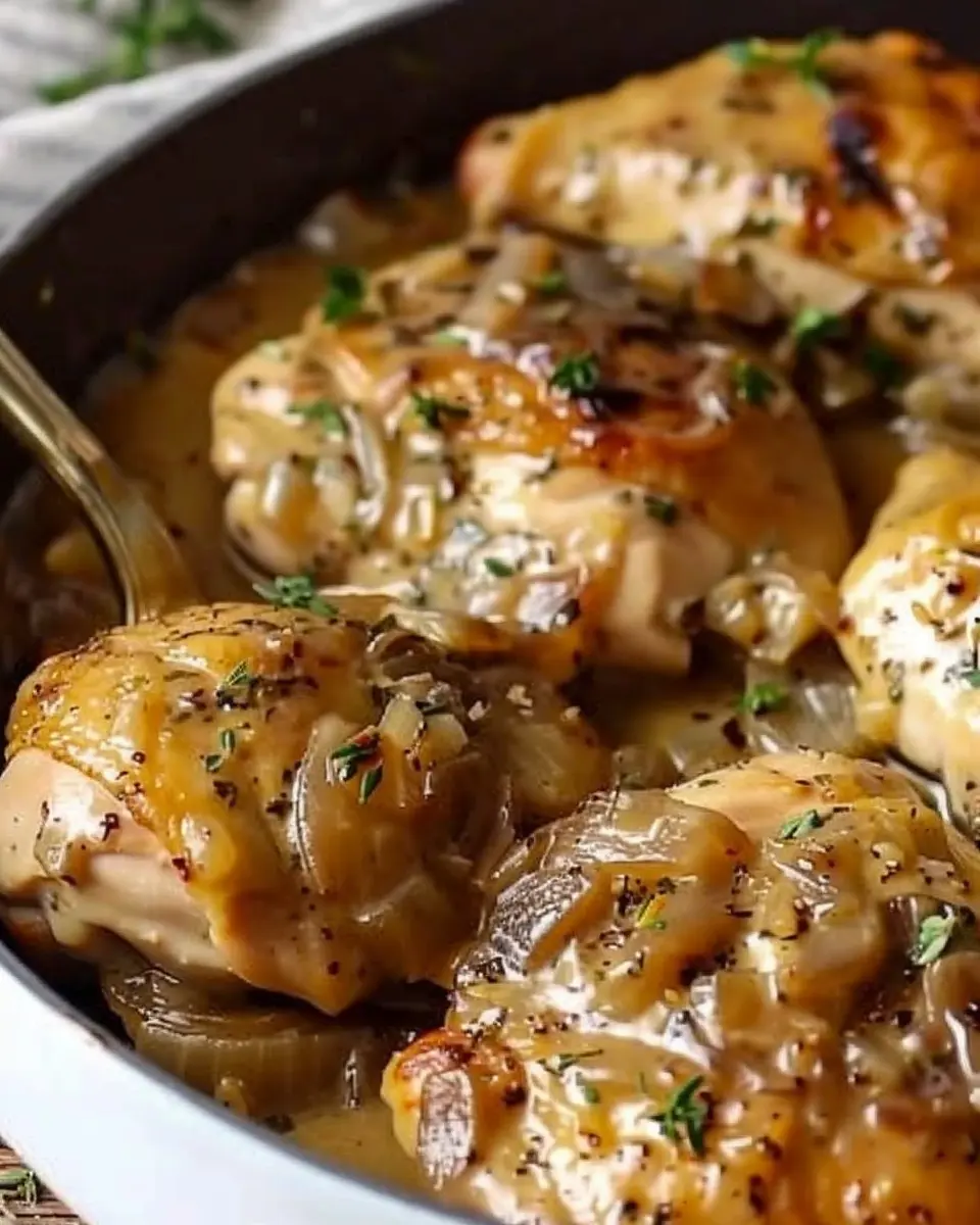 French Onion Chicken Delight: Easy Recipe with Turkey Bacon