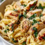 Healthy Garlic Parmesan Chicken Pasta