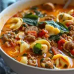 Crockpot Tortellini Soup with Sausage